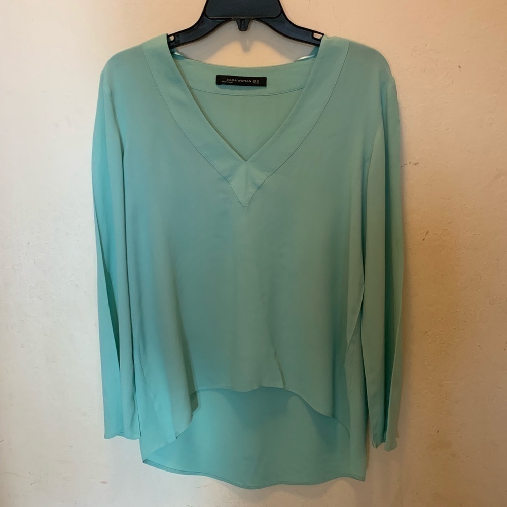 Zara high low blouse